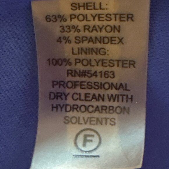 Calvin Klein Royal Blue Sleeveless Ruched Sheath Dress, Women's Size 10 - Picture 10 of 10